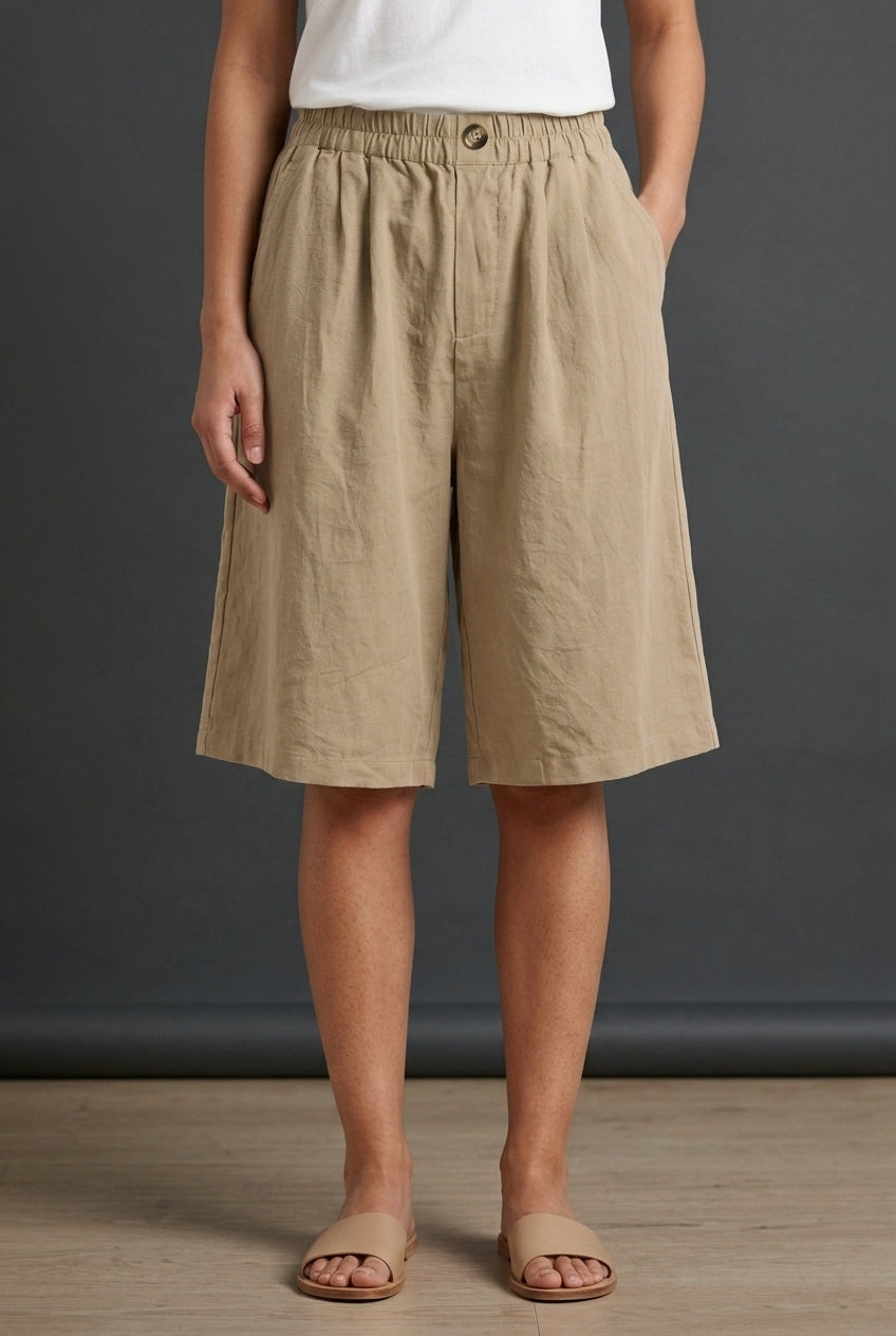 Casual Oversized Shorts for Women, Cotton Relaxed Fit Breathable Summer, for Beach, Weekend & Everyday Wear