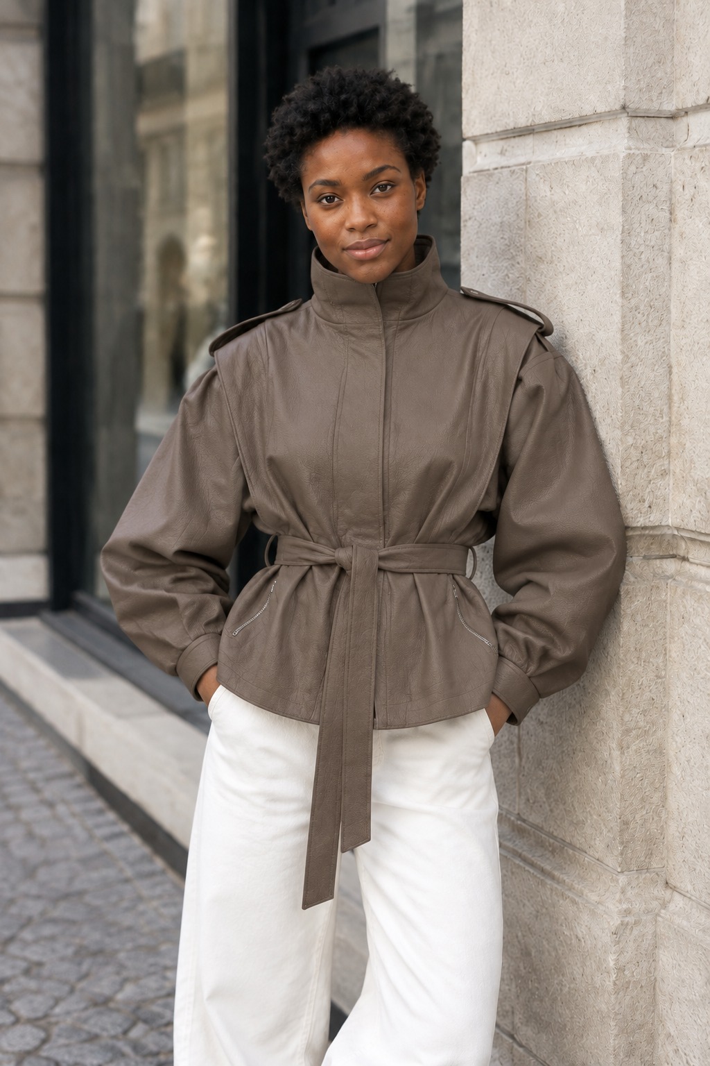 Polia | Faux Leather Jacket