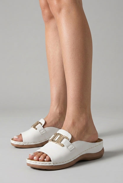 Dominique | Open Toe Wedge Sandal
