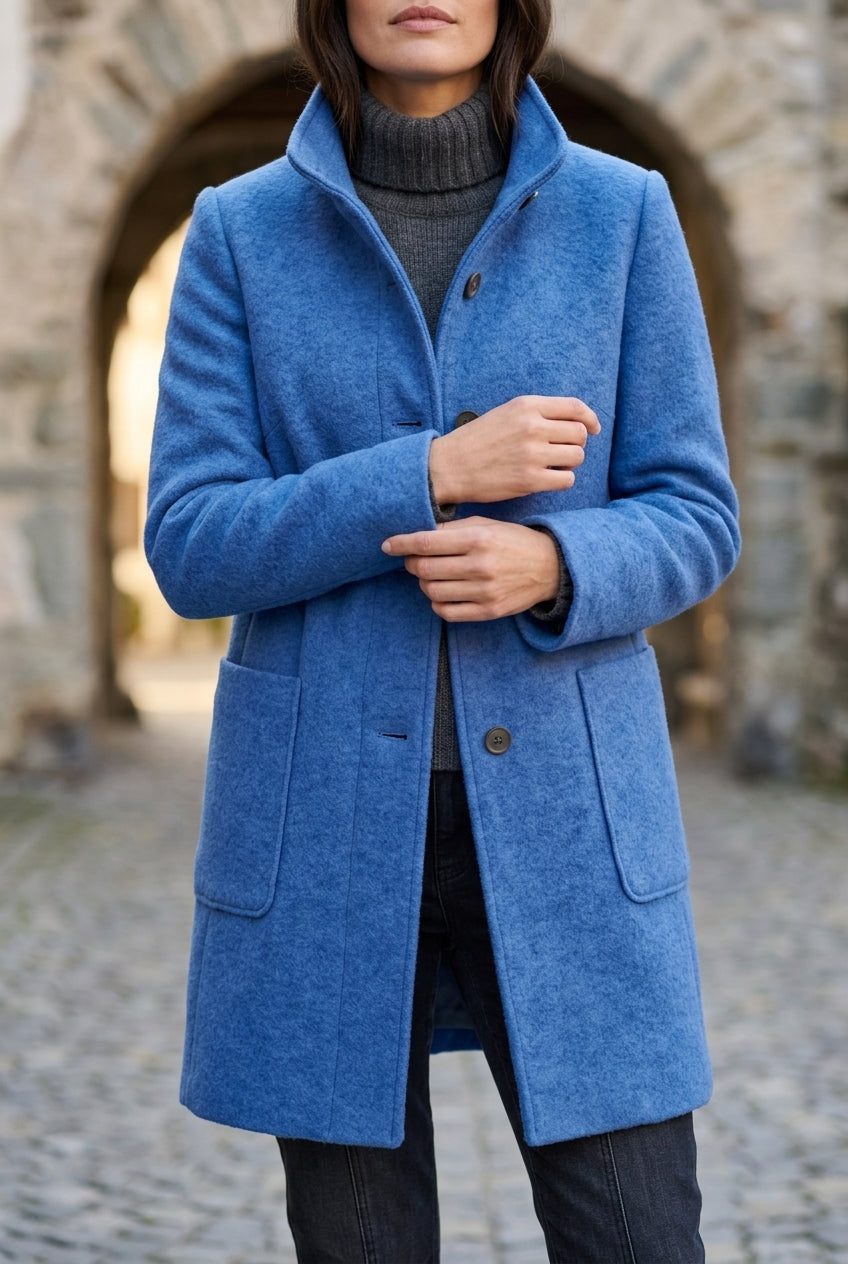 Lea | Stand-Collar Structured Winter Coat