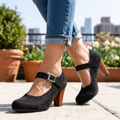 Gwyneth | Brogue Buckle Loafers