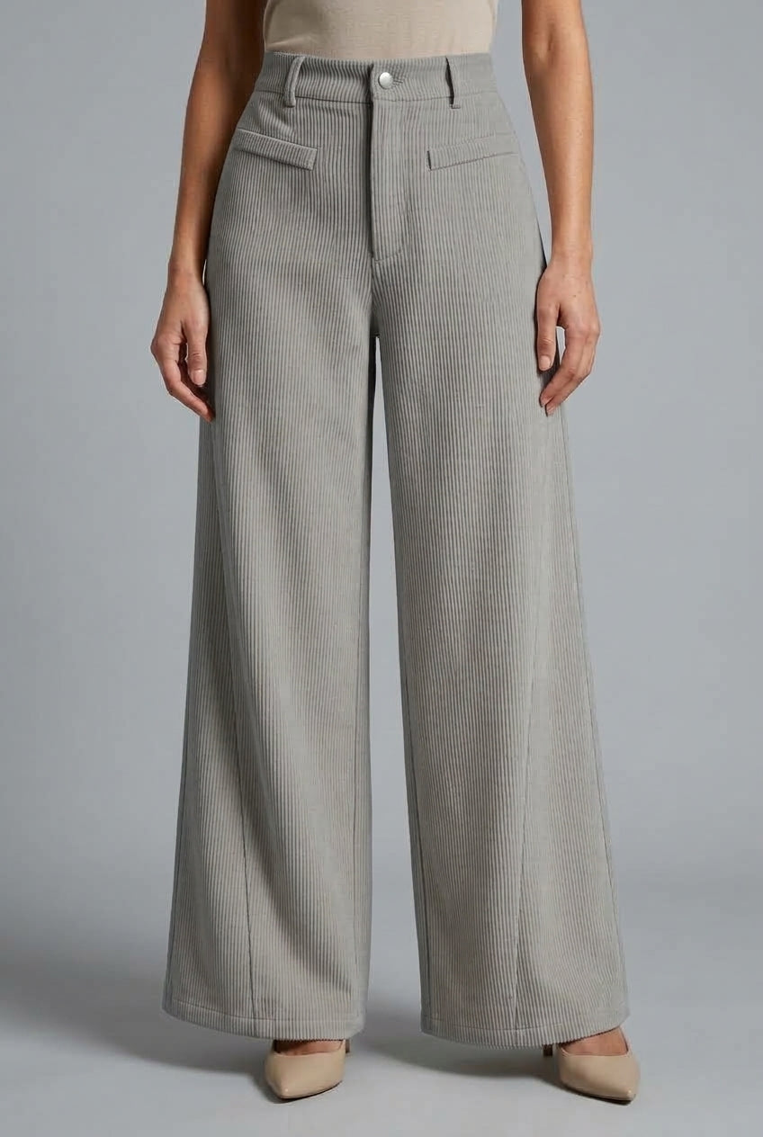 Evise | Corduroy Straight-Leg Trousers