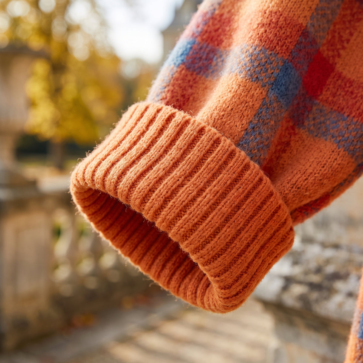 Kata | Oversized Plaid Knit Cardigan