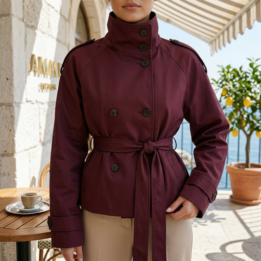 Oline | Cropped Trench Coat