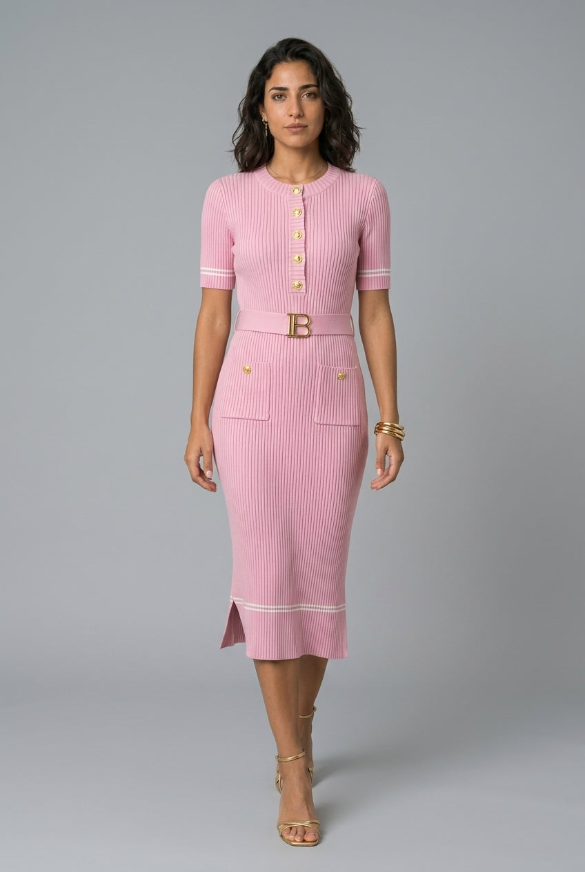 Katja | Knitted Bodycon Midi Dress