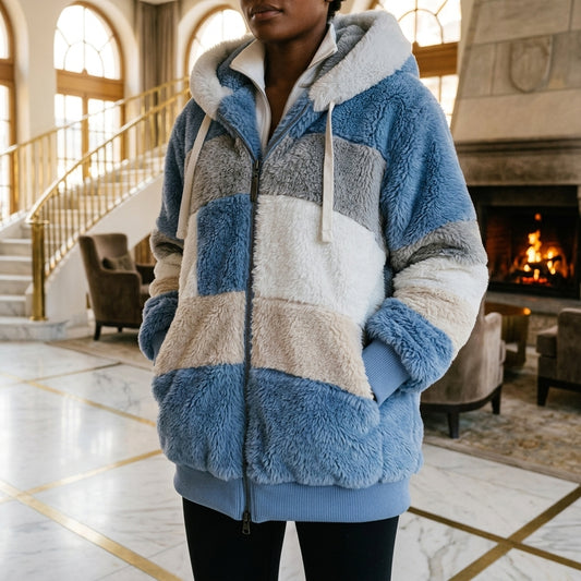 Lina | Multicolor Fleece Puffer Jacket