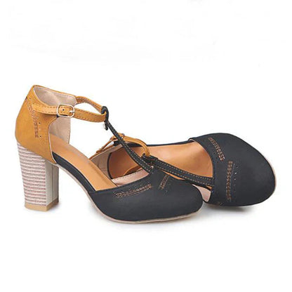 Zinnia Jessamine | Block Heel T-Strap Mary Jane