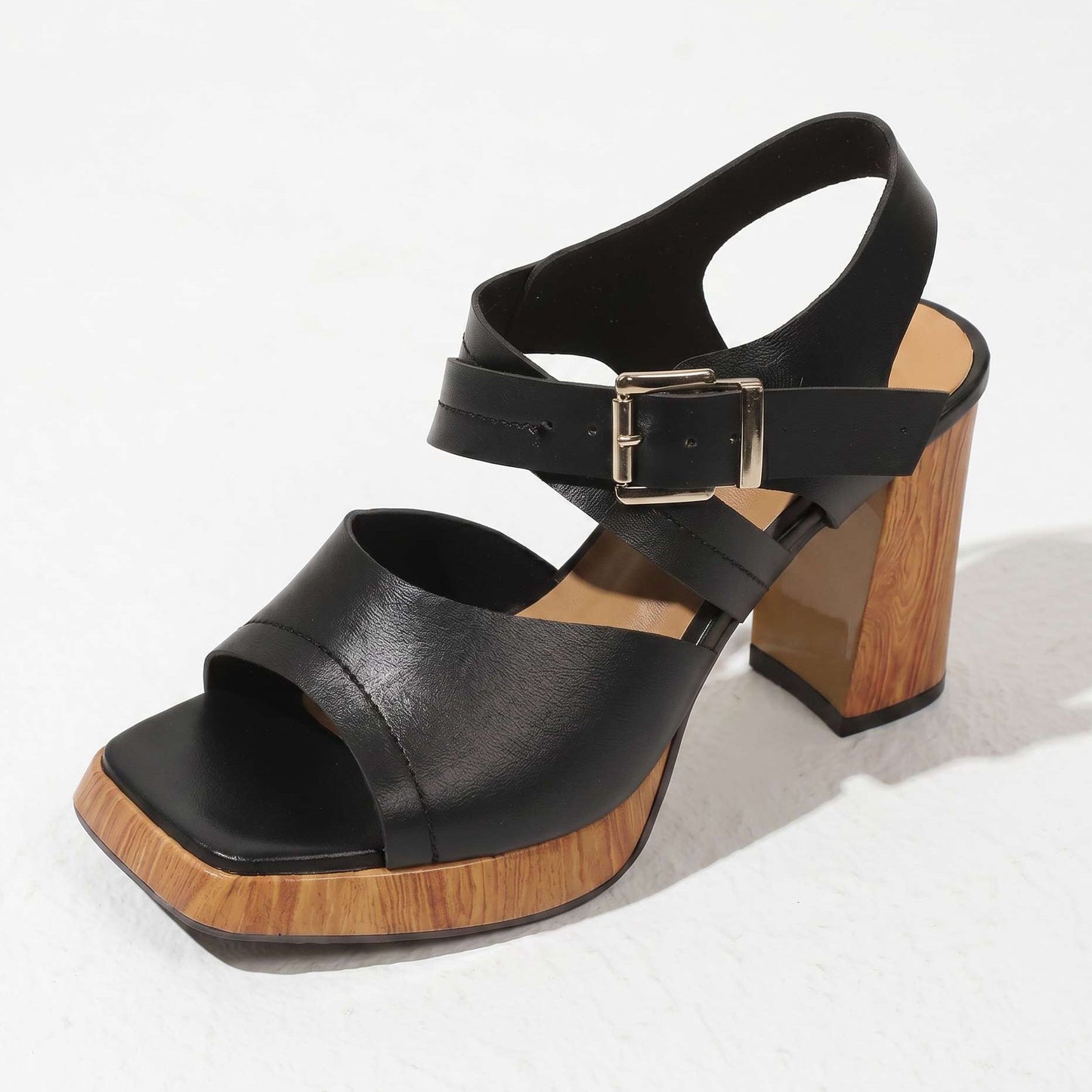 Elinor | Buckle Platform Heels