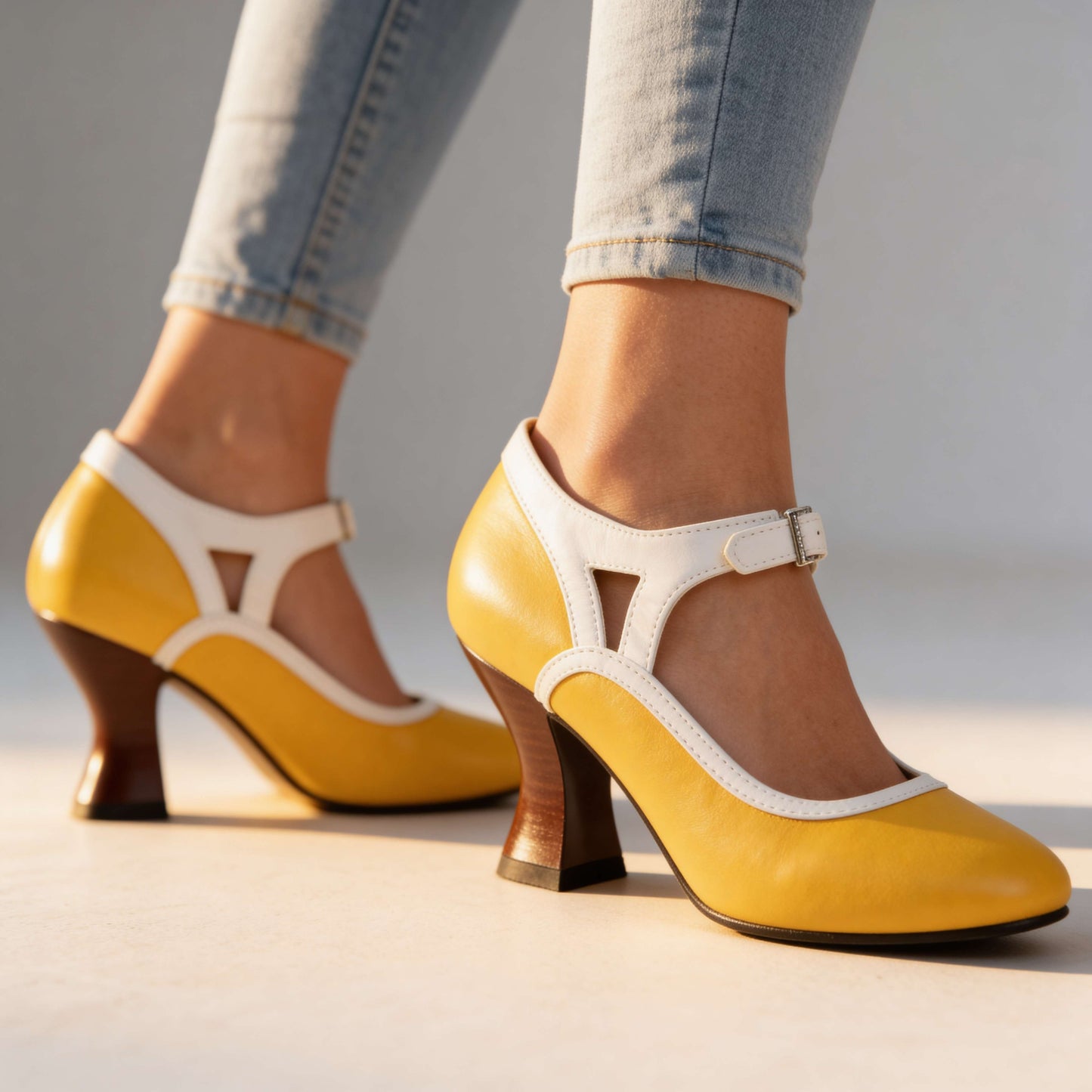 Melisande | Buckle Strap Loafer Heel