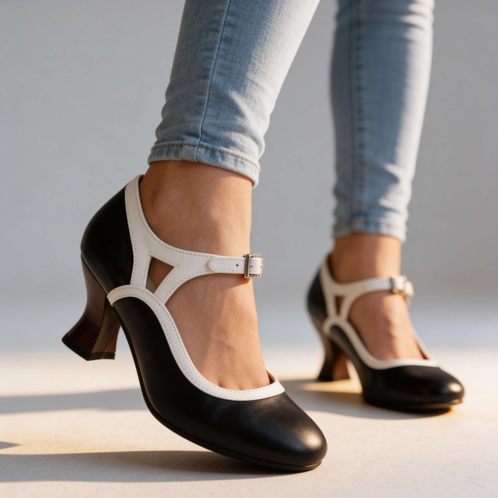 Melisande | Buckle Strap Loafer Heel