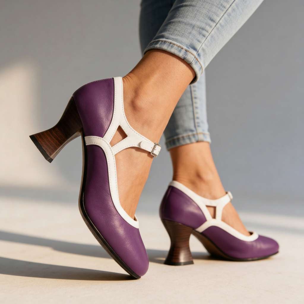 Melisande | Buckle Strap Loafer Heel