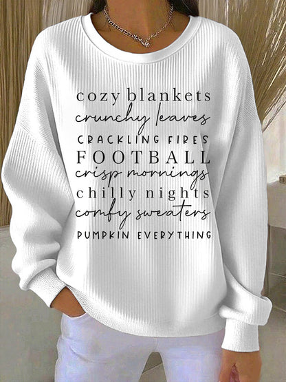 Cozy Sweatshirt for Women, Soft Relaxed-Fit Long-Sleeve Crewneck, for Fall, Casual, Lounging & Everyday Wear